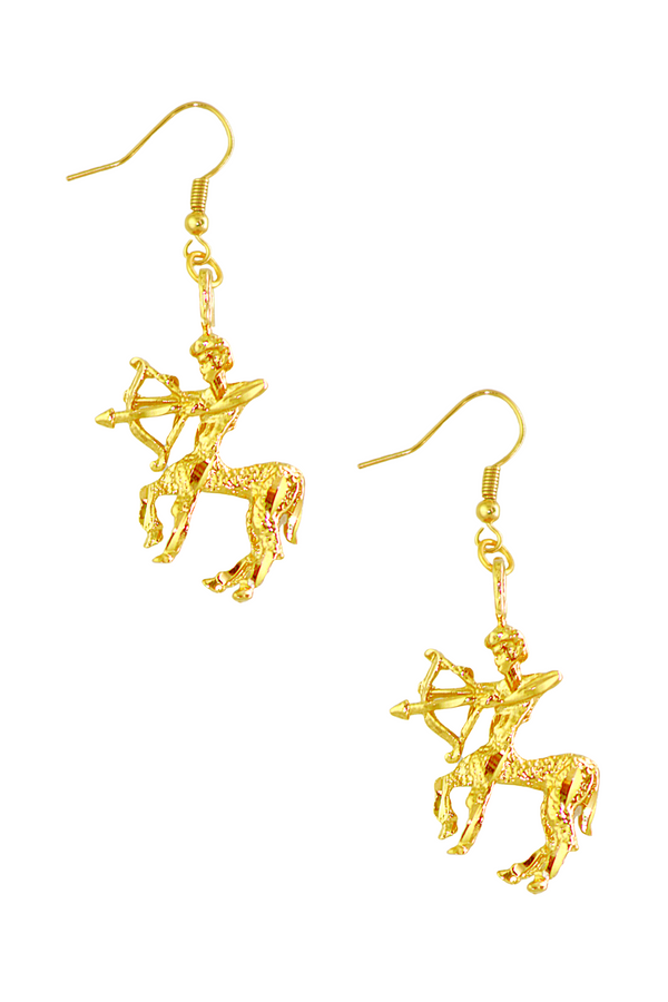 The Archer (Sagittarius) - 24K Gold Filled Vintage Earrings