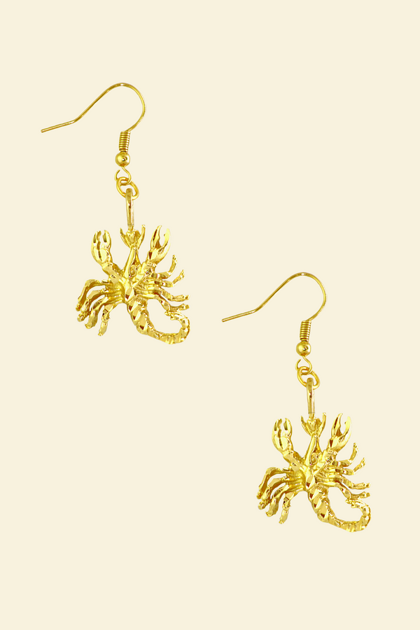 The Scorpion (Scorpion) - 24K Gold Filled Vintage Earrings