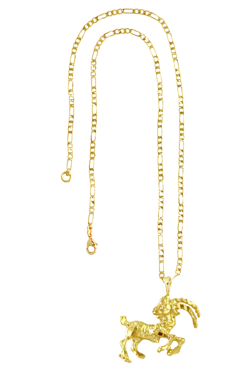 The Sea Goat (Capricorn) - 24K Gold Filled Vintage Necklace