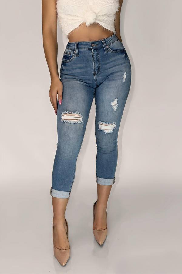 MID WASHED CALIFORNIA SKINNY JEANS